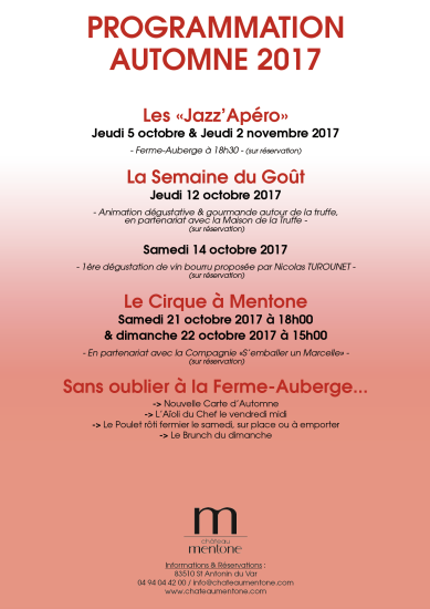 Programmation Automne 2017